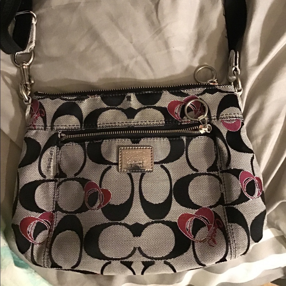 Coach Poppy collection Heart Handbag